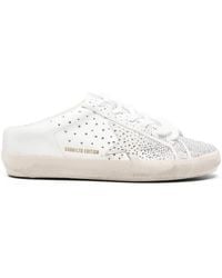 Golden Goose - Super-Star Sabot Ltd Trainers With Suede Star And Swarovski Crystals - Lyst
