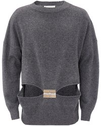 JW Anderson - Hinge-Embellished Cut-Out Jumper - Lyst