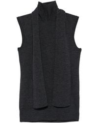TOTEME - Haut Sans Manches À Détail De Foulard - Lyst