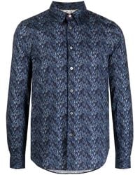 Paul Smith - Abstract-Print Long-Sleeved Shirt - Lyst