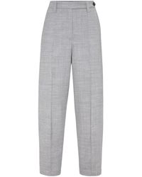 Brunello Cucinelli - Tapered-Leg Tailored Trousers - Lyst