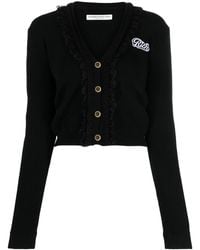 Alessandra Rich - Rich Ribbed-Knit Cardigan - Lyst