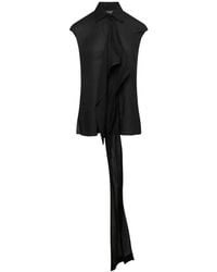 Yohji Yamamoto - Draped-Stole Sleeveless Shirt - Lyst