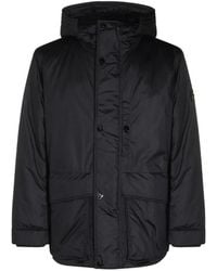 Stone Island - Hooded Logo-Patch Jacket - Lyst