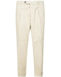 Berwich - Pleated Turn-Up Trousers - Lyst