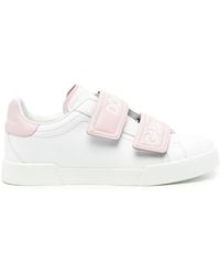 Dolce & Gabbana - Touch-strap Leather Sneakers - Lyst
