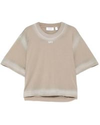Off-White c/o Virgil Abloh - Spray-Effect Logo Stamped T-Shirt - Lyst