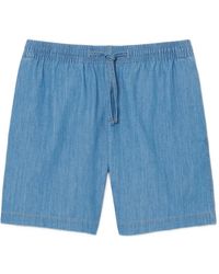 Lacoste - Short De Bain À Taille Élastiquée Et Lien De Resserrage - Lyst