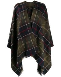 Barbour - Poncho With Tartan Pattern - Lyst