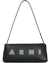 Marni - Schultertasche Mit Logo-Applikation - Lyst