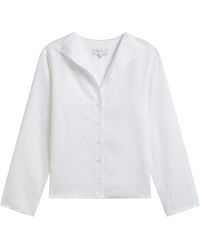 agnès b. - Long-sleeve Linen Shirt - Lyst