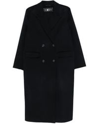 Luisa Cerano - Manteau Croisé À Revers Crantés - Lyst