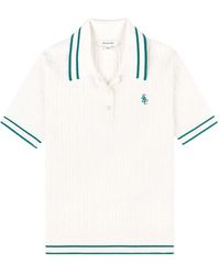Sporty & Rich - Cable-Knit Polo Shirt - Lyst