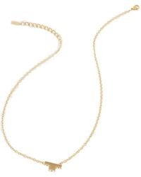 Trussardi - Crystal-Embellished Logo-Pendant Necklace - Lyst