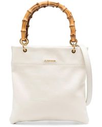 Jil Sander - Small Bamboo-Handle Tote Bag - Lyst