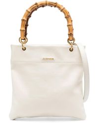 Jil Sander - Small Bamboo-Handle Tote Bag - Lyst