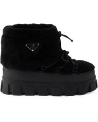 Prada - Après-Ski En Peau Lainée - Lyst