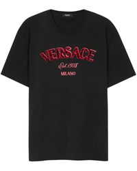 Versace - T-Shirt Wild Stamp Con Ricamo - Lyst