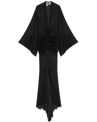 Blumarine - Robe Froncée À Détail De Rose - Lyst