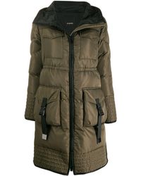 Pinko Daunenmantel mit Kapuze - Grün