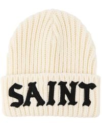 SAINT Mxxxxxx - Logo-Embroidered Ribbed Beanie Hat - Lyst