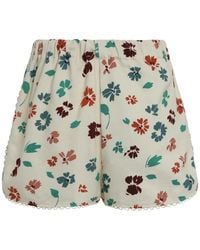 Kristina Ti - Floral-Pattern Cotton Shorts - Lyst