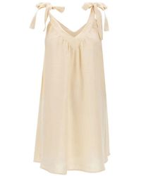 Kaos - Tie-Strap Linen Dress - Lyst