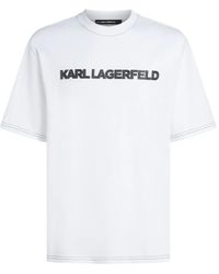 KARL LAGERFELD - Contrast-Stitching T-Shirt - Lyst