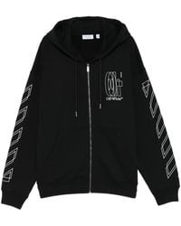 Off-White c/o Virgil Abloh - Outline Double-Arrow Zip-Up Hoodie - Lyst