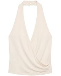 Reformation - Lois Halterneck Wrap Top - Lyst
