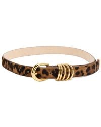 DEHANCHE - Leopard-Print Calf-Hair Belt - Lyst