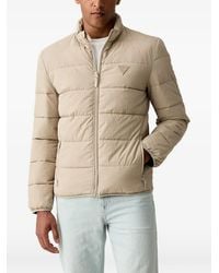 Guess - Quilted Logo-Patch Jacket - Lyst