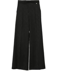 Nissa - Pressed-Pleat Geometric-Pattern Trousers - Lyst