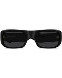 Saint Laurent - Lunettes De Soleil À Monture Rectangulaire - Lyst
