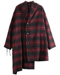 Y's Yohji Yamamoto - Manteau À Motif Tartan - Lyst