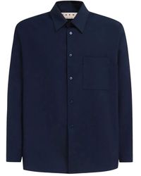 Marni - Chemise En Laine À Manches Longues - Lyst