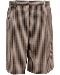 Jil Sander - Plaid Wool Shorts - Lyst