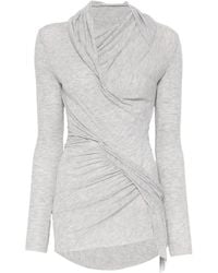 Source Unknown - Folgore Asymmetric Draped Top - Lyst