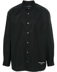Comme des Garçons - Embroidered-logo Cotton Shirt - Lyst