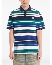 Fred Perry - Striped Relaxed-Fit Polo Shirt - Lyst