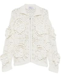 GIUSEPPE DI MORABITO - Floral-Appliqué Cardigan - Lyst