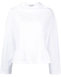 Comme des Garçons - Pressed-crease Ruffled Blouse - Lyst