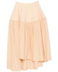 Issey Miyake - Mute Gathered Asymmetric Skirt - Lyst
