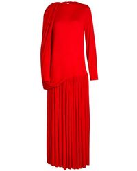 Calvin Klein - Sara Draped Fine-Knit Maxi Dress - Lyst
