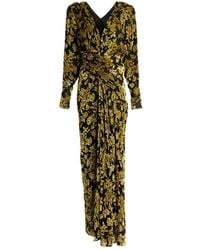 Balmain - Long Velvet-Jacquard Dress - Lyst