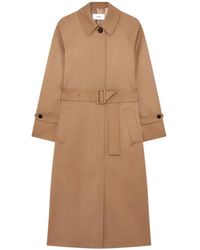 Lardini - Belted Wool Trench Coat - Lyst
