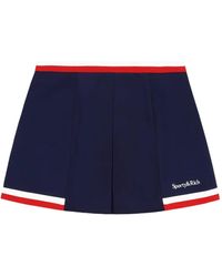 Sporty & Rich - Pleated Panelled Mini Skirt - Lyst