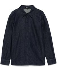 Theory - Chemise En Jean À Design Drapé - Lyst