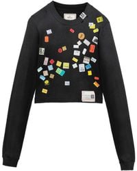 Maison Mihara Yasuhiro - Price-Tag Sticker Printed Crop T-Shirt - Lyst