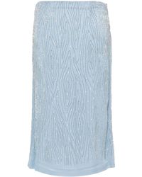 P.A.R.O.S.H. - Bead-embellished Chiffon Skirt - Lyst